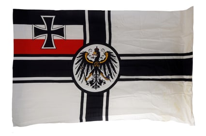 WWI GERMAN IMPERIAL VETERANS FLAG IRON CROSS