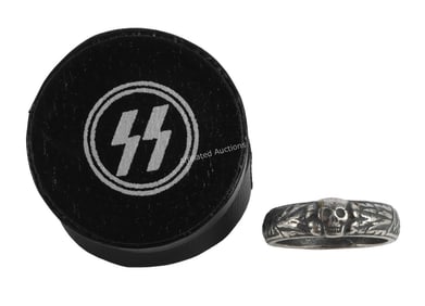 WWII GERMAN THIRD REICH SS EHRENRING WITH CASE