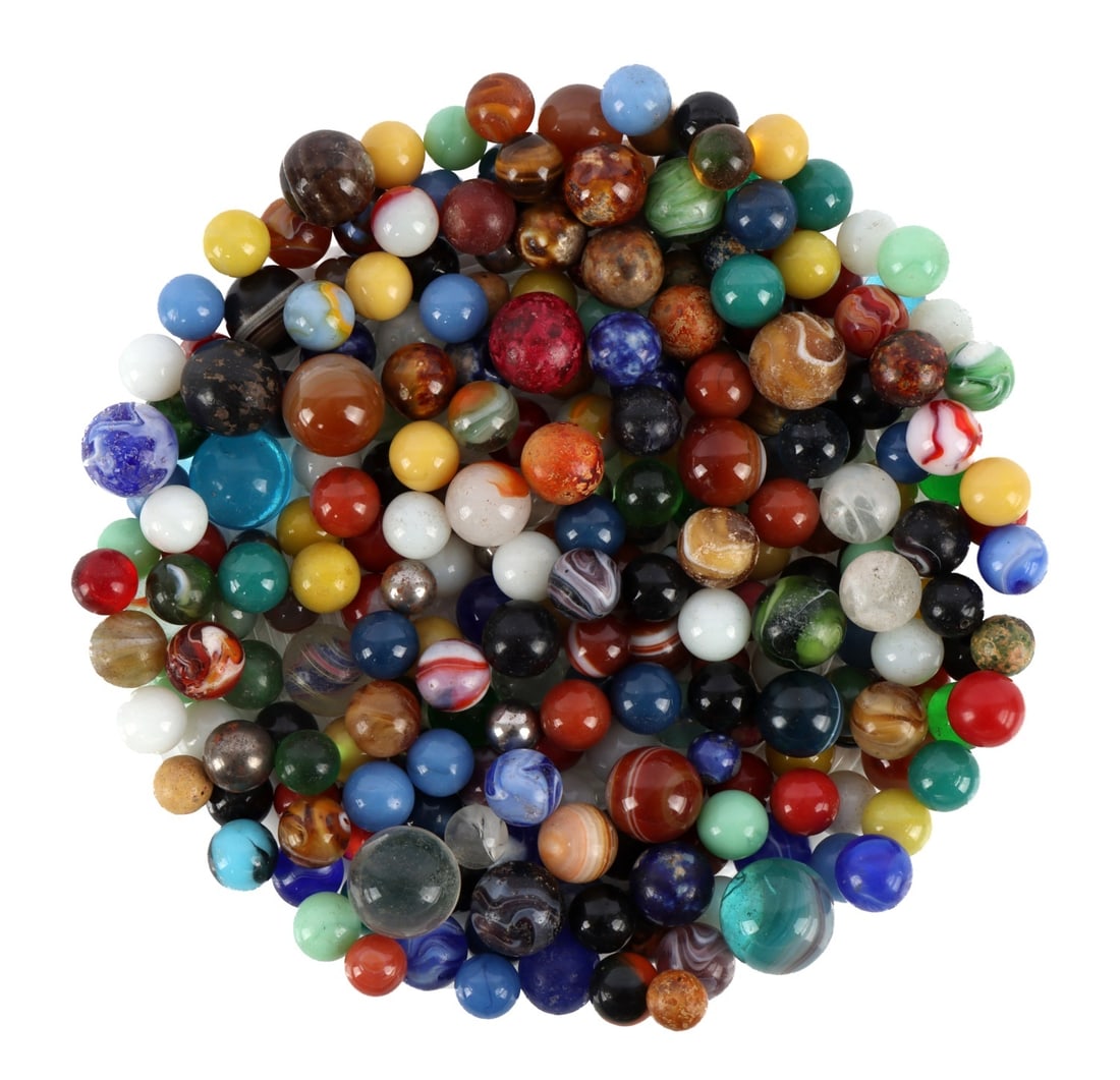 19TH CENTURY MARBLE COLLECTION 220 PIECES (1 of 7)