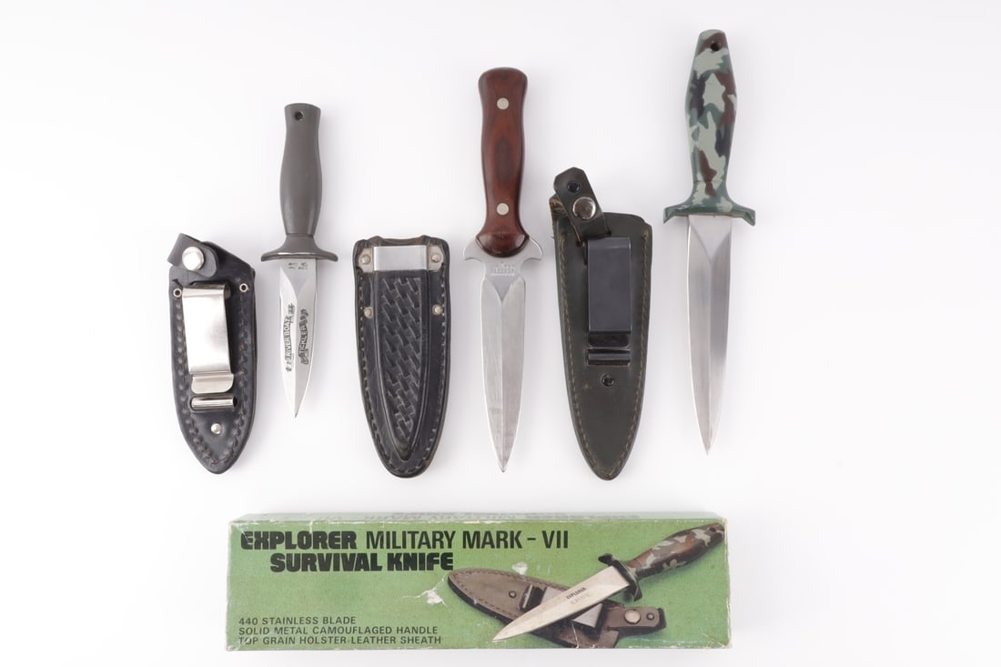 VINTAGE BOOT KNIFE W/ SHEATH LOT OF 3 (1 of 5)