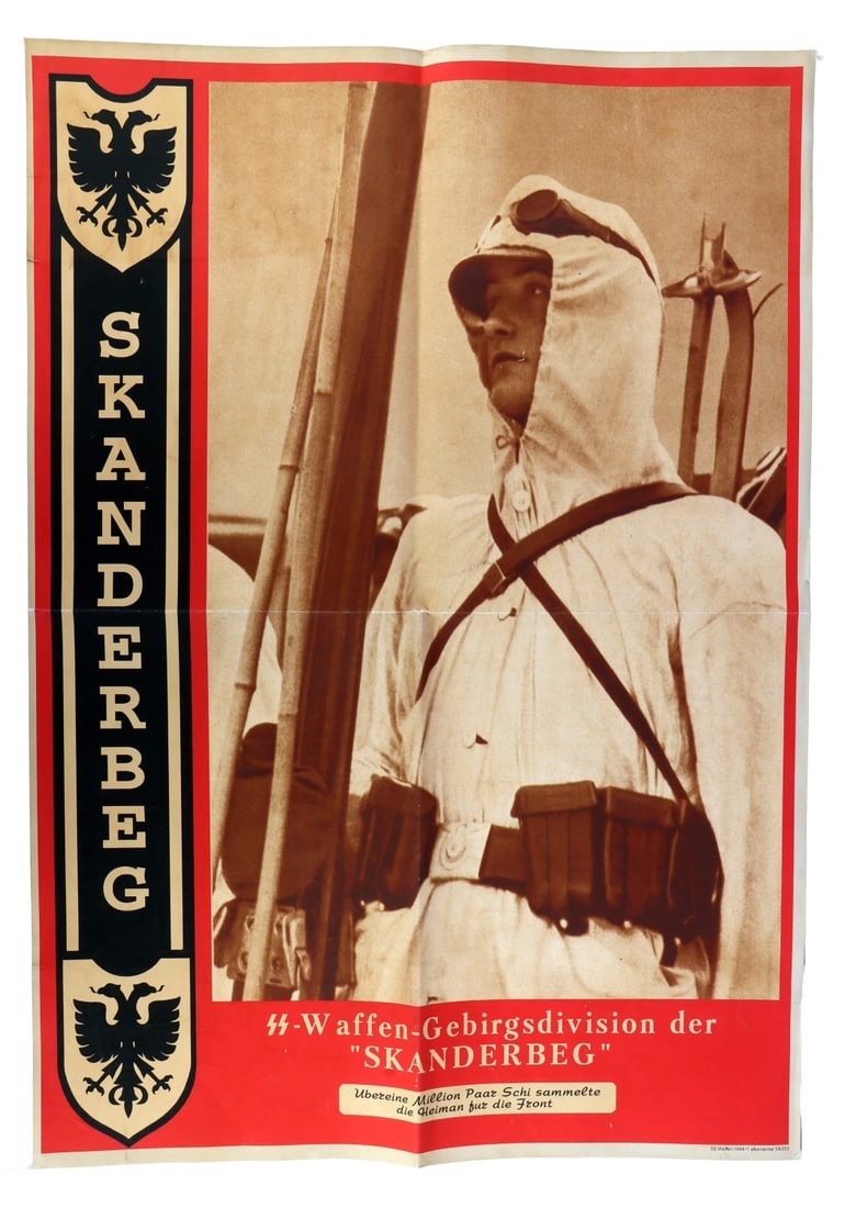 WWII GERMAN REICH SS-SKANDERBEG PROPAGANDA POSTER (1 of 6)