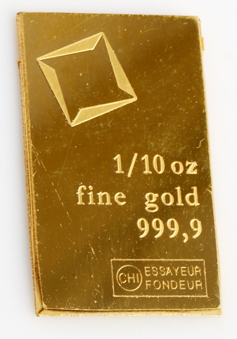 1/10 TROY OUNCE VALCAMBI SUISSE GOLD BAR (1 of 2)
