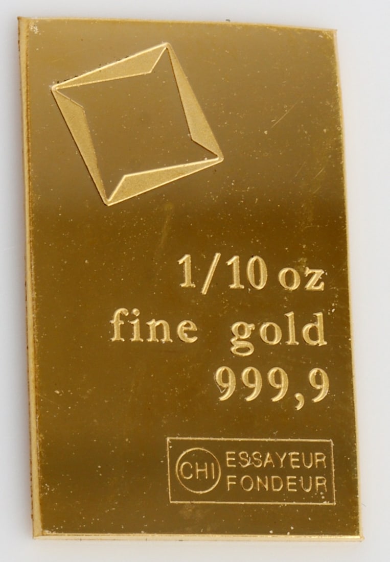 1/10 TROY OUNCE VALCAMBI SUISSE GOLD BAR: Guaranteed. Payment: Bidder accounts without an established purchase history must pay via Zelle, money order, cashier's check or wire transfer. Shipping: Affiliated Auctions will ship items via USPS o