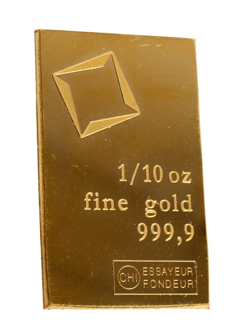 1/10 TROY OUNCE VALCAMBI SUISSE GOLD BAR (1 of 2)