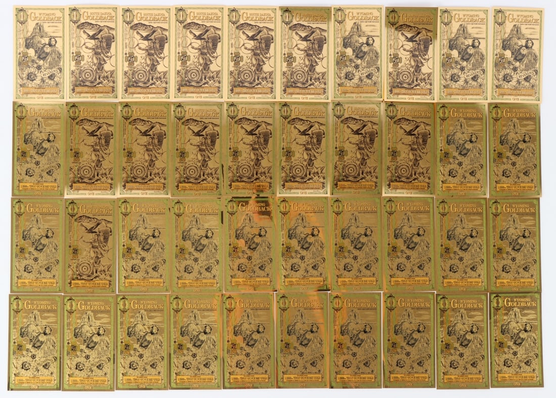 FORTY 1/1000 OZT S DAKOTA $1 GOLDBACK CURRENCY (1 of 6)