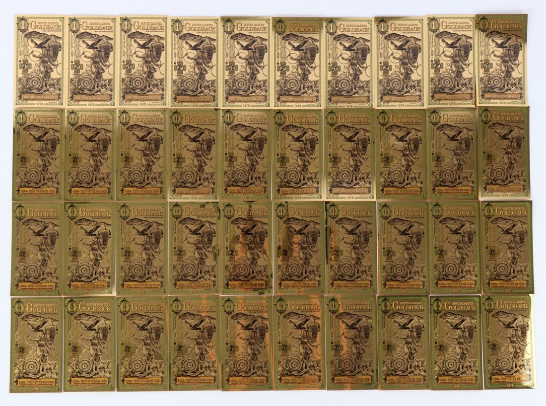 FORTY 1/1000 OZT S DAKOTA $1 GOLDBACK CURRENCY (1 of 6)