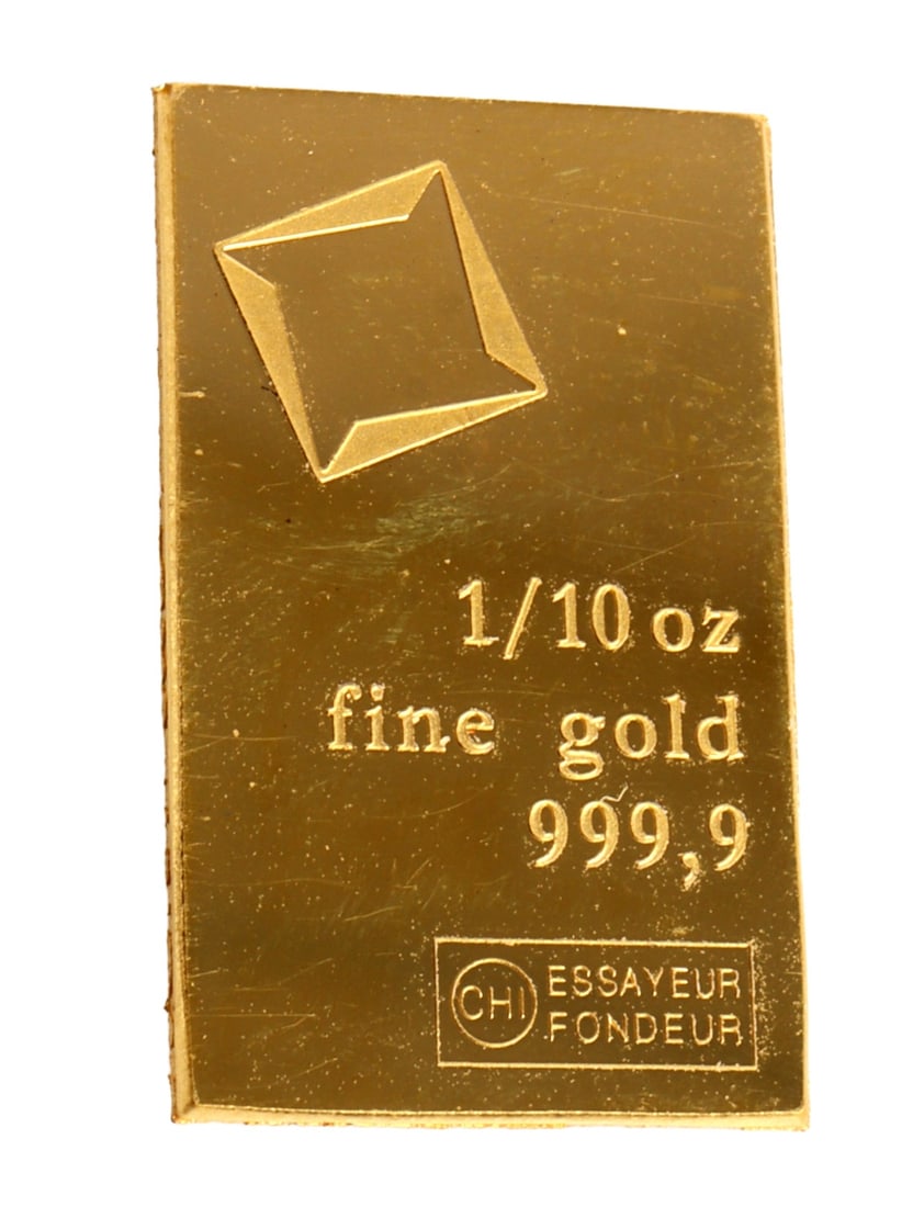 1/10 TROY OUNCE VALCAMBI SUISSE GOLD BAR (1 of 2)