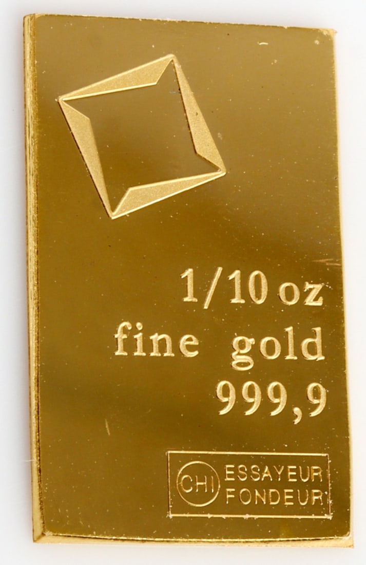 1/10 TROY OUNCE VALCAMBI SUISSE GOLD BAR (1 of 2)