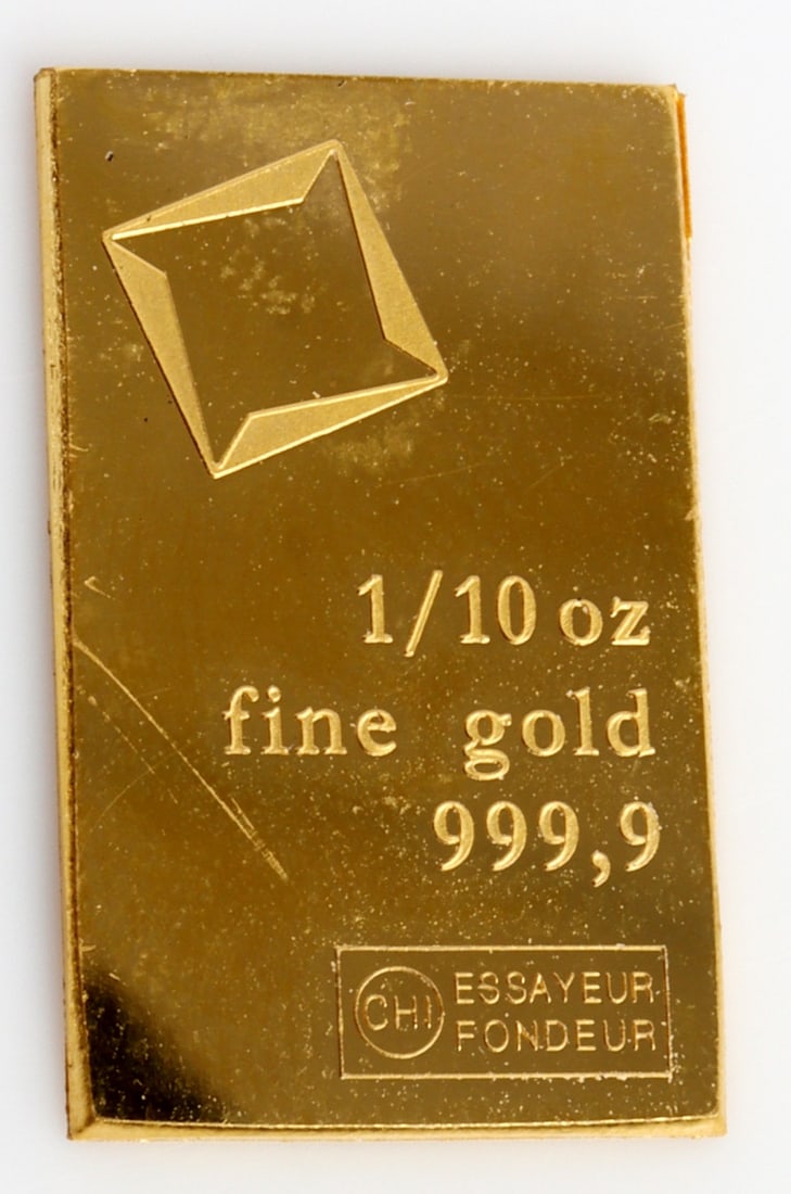 1/10 TROY OUNCE VALCAMBI SUISSE GOLD BAR (1 of 2)
