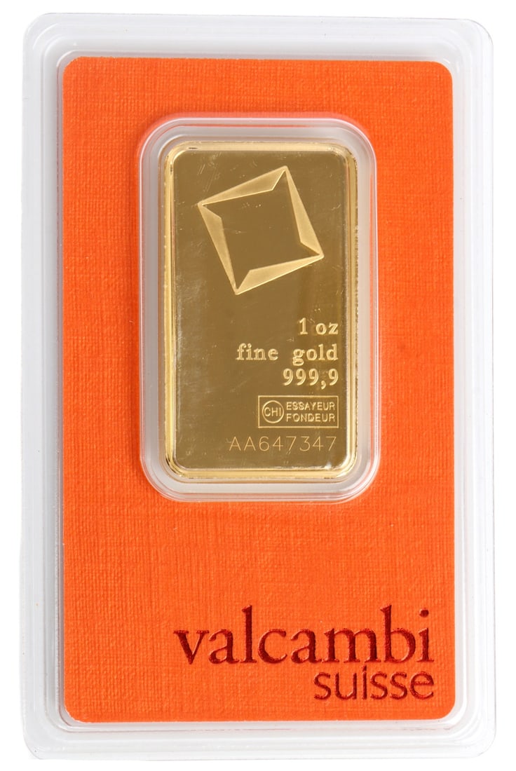 ONE TROY OUNCE VALCAMBI SUISSE GOLD BULLION BAR (1 of 4)