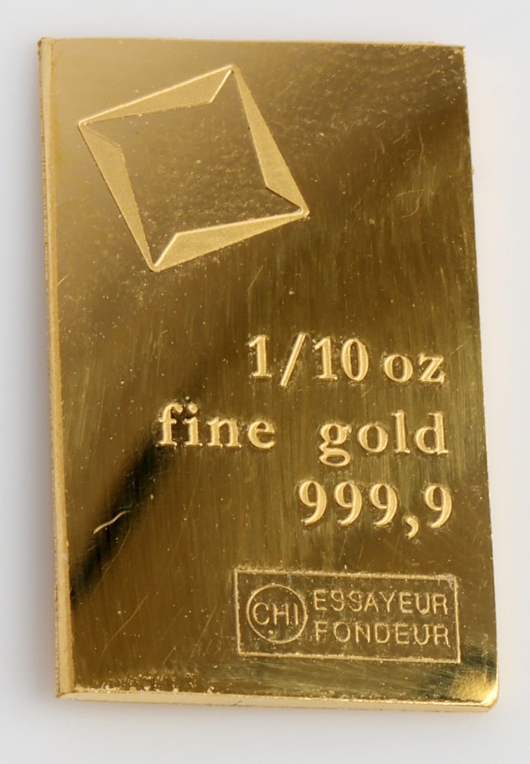 1/10 TROY OUNCE VALCAMBI SUISSE GOLD BAR (1 of 2)