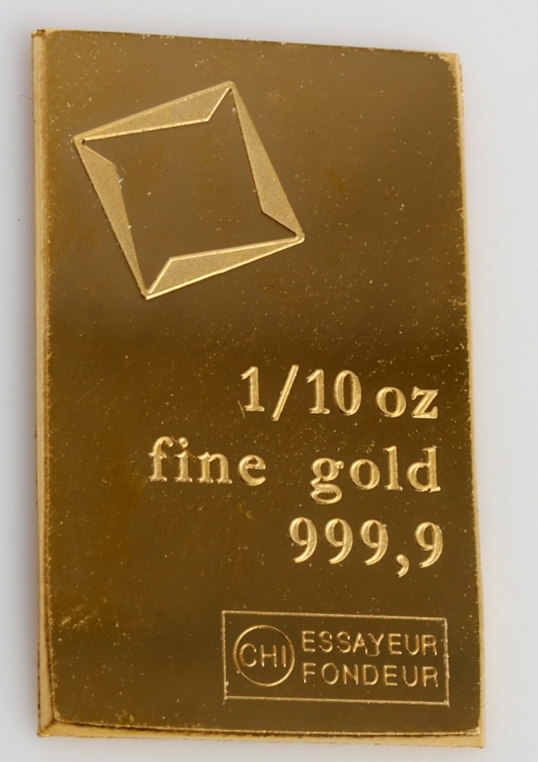 1/10 TROY OUNCE VALCAMBI SUISSE GOLD BAR (1 of 2)