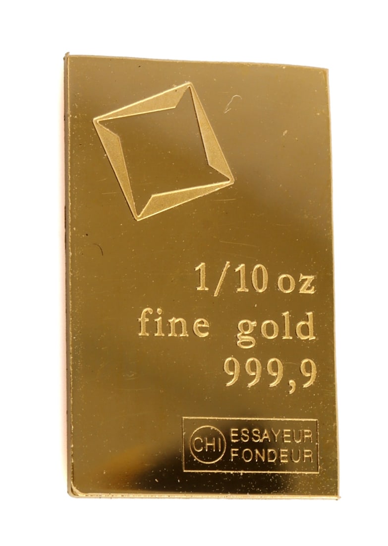 1/10 TROY OUNCE VALCAMBI SUISSE GOLD BAR (1 of 2)