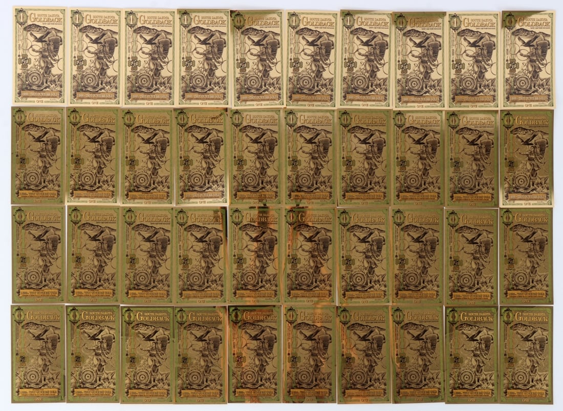 FORTY 1/1000 OZT S DAKOTA $1 GOLDBACK CURRENCY (1 of 6)