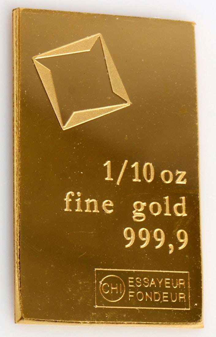 1/10 TROY OUNCE VALCAMBI SUISSE GOLD BAR (1 of 2)