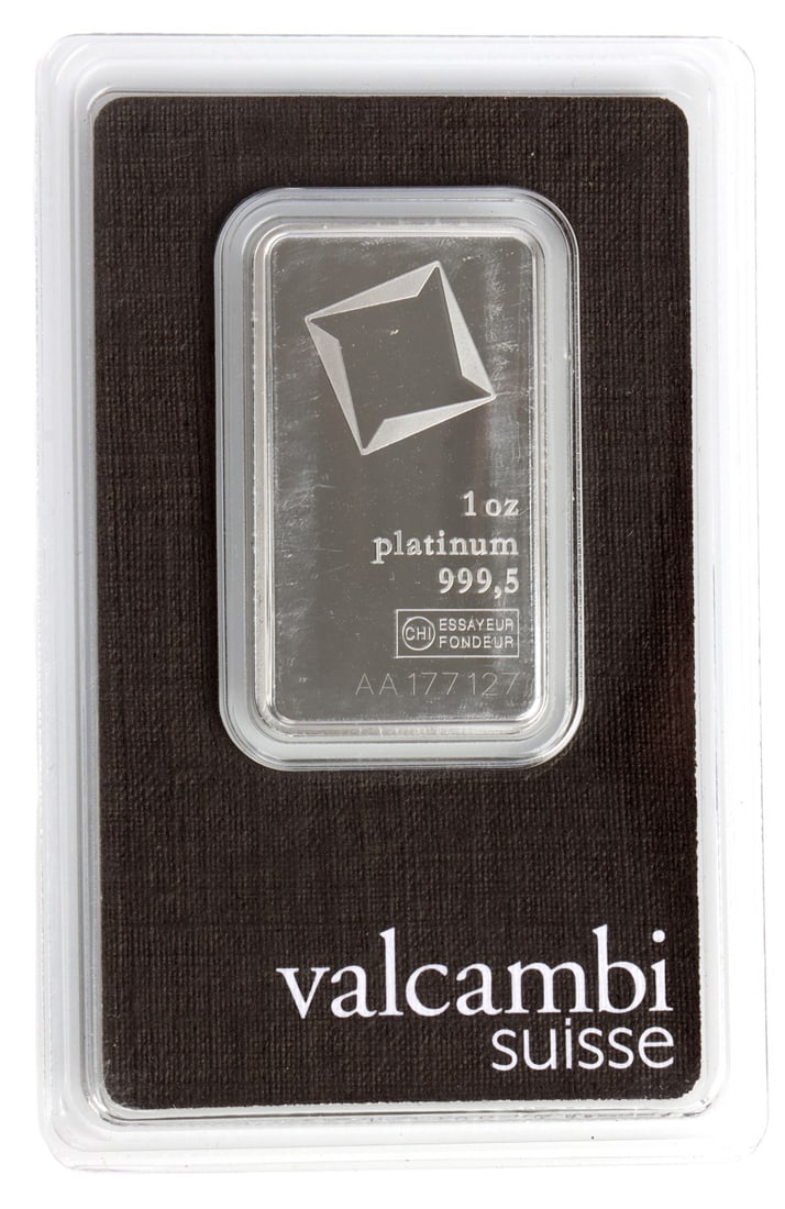 ONE TROY OUNCE PLATINUM VALCAMBI SUISSE BULLION (1 of 4)