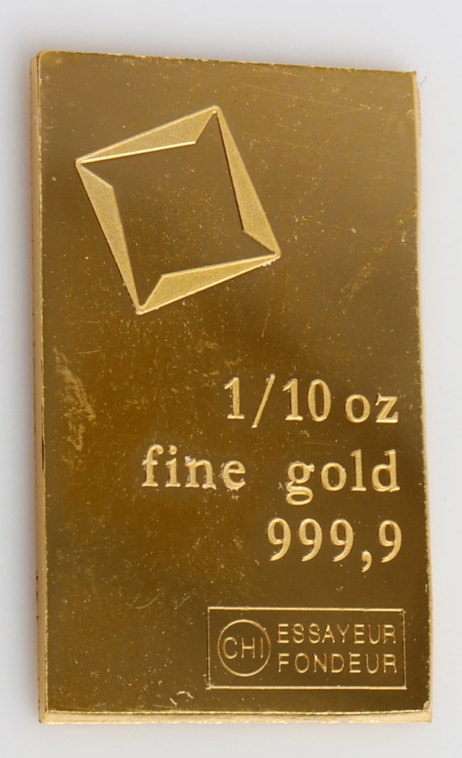 1/10 TROY OUNCE VALCAMBI SUISSE GOLD BAR (1 of 2)