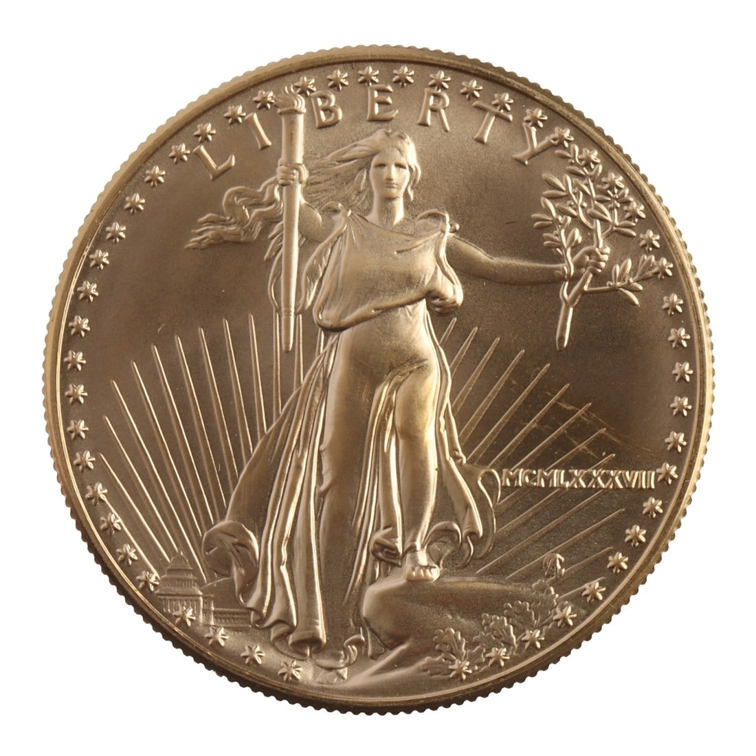 1987 ONE OUNCE GOLD AMERICAN EAGLE (1 of 3)