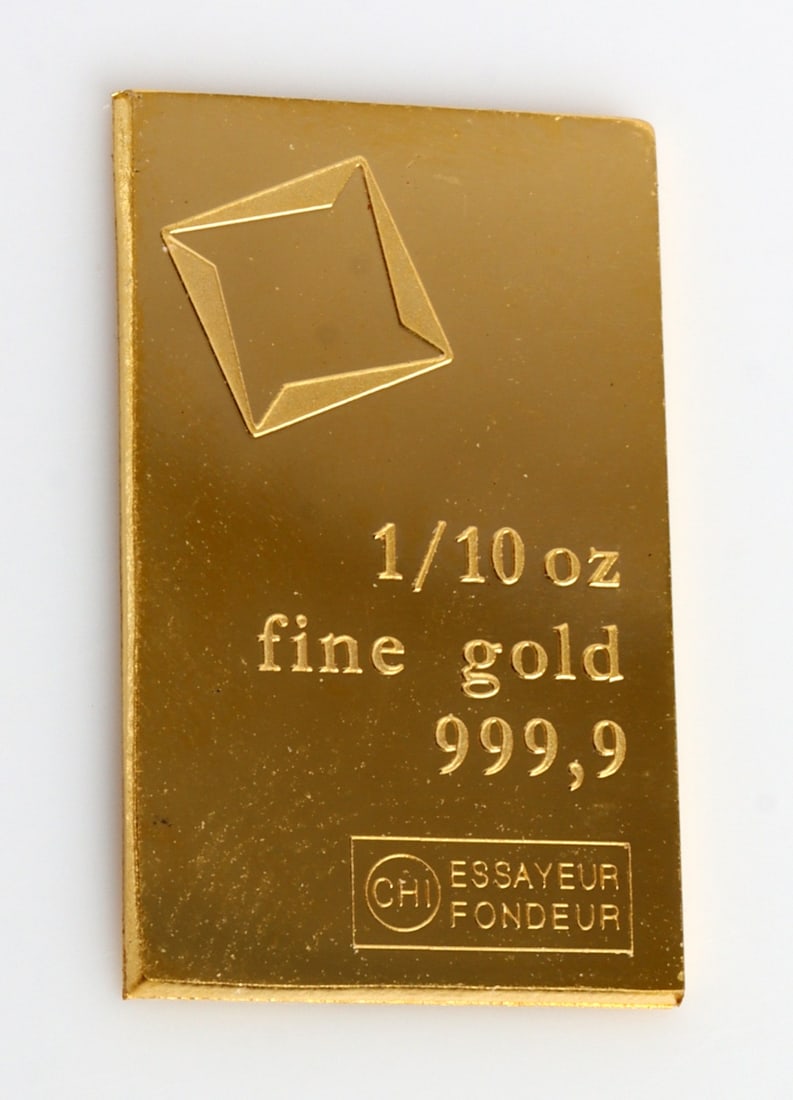 1/10 TROY OUNCE VALCAMBI SUISSE GOLD BAR (1 of 2)