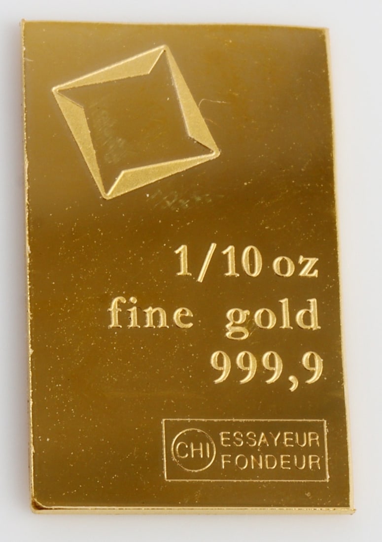 1/10 TROY OUNCE VALCAMBI SUISSE GOLD BAR: Guaranteed. Payment: Bidder accounts without an established purchase history must pay via Zelle, money order, cashier's check or wire transfer. Shipping: Affiliated Auctions will ship items via USPS o