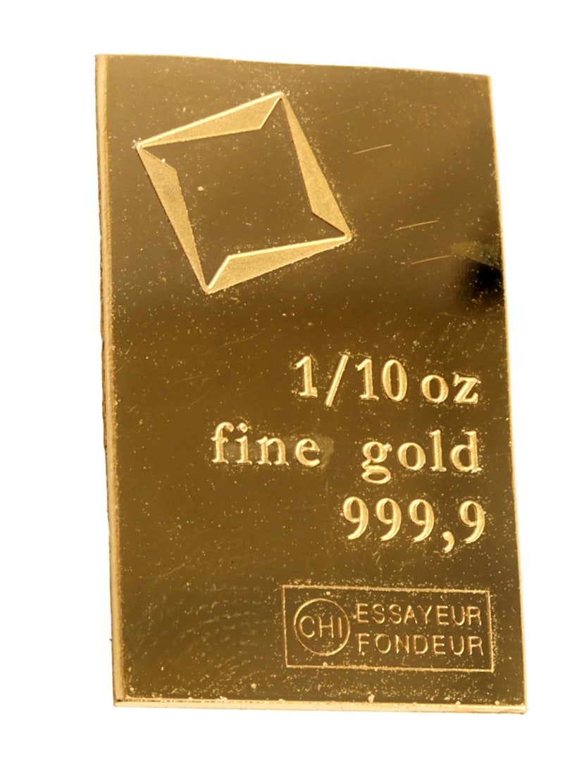 1/10 TROY OUNCE VALCAMBI SUISSE GOLD BAR (1 of 2)