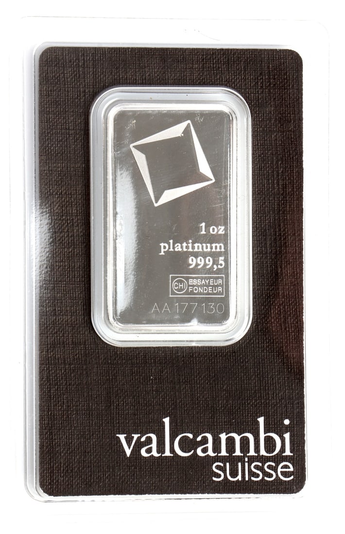 ONE TROY OUNCE PLATINUM VALCAMBI SUISSE BULLION (1 of 4)