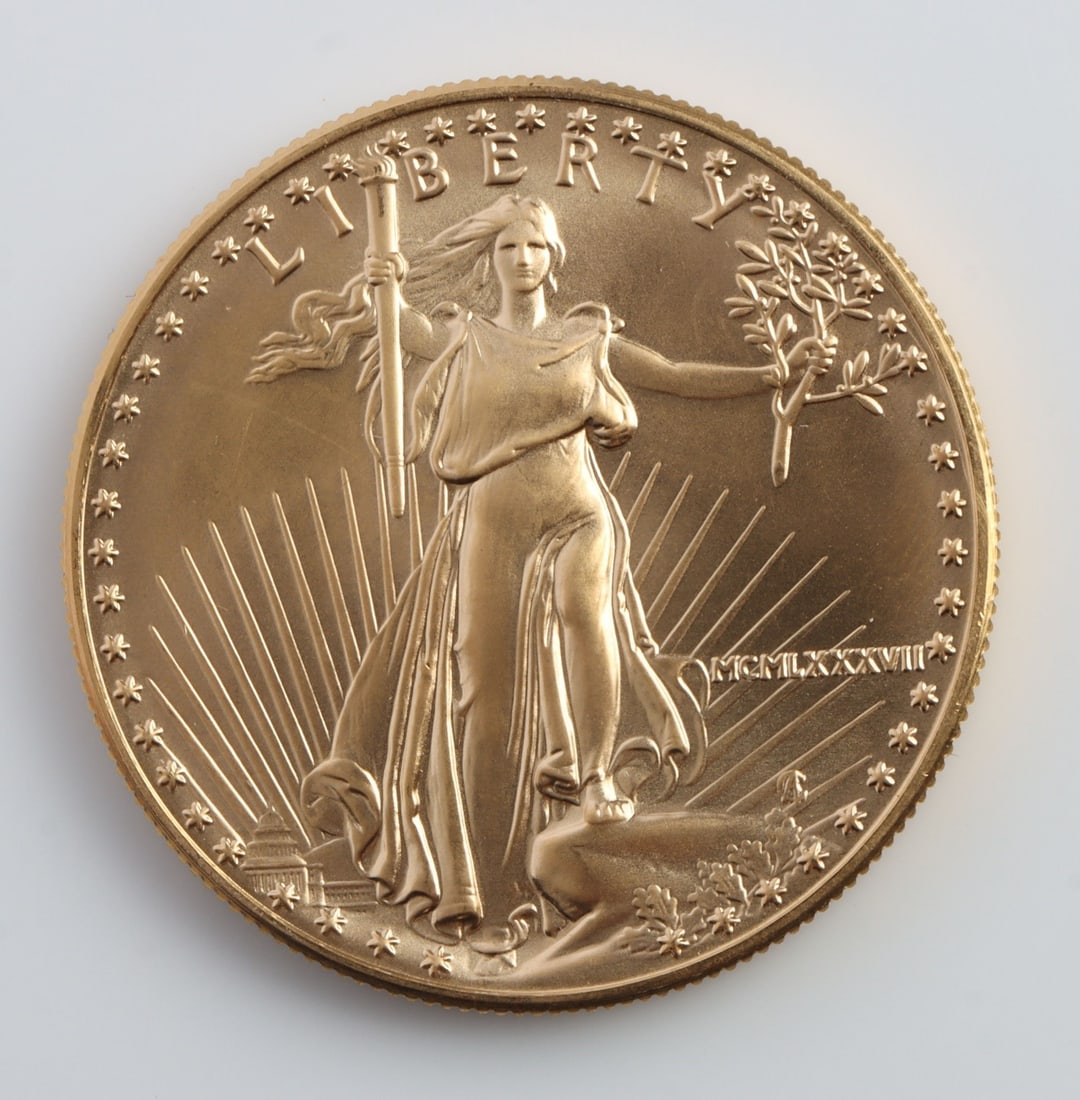 1987 ONE OUNCE GOLD AMERICAN EAGLE (1 of 2)