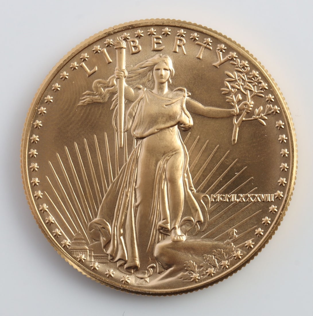 1987 ONE OUNCE GOLD AMERICAN EAGLE (1 of 2)