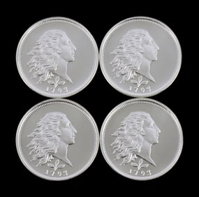 4 HALF TROY OUNCE .999 SILVER LIBERTY ROUNDS
