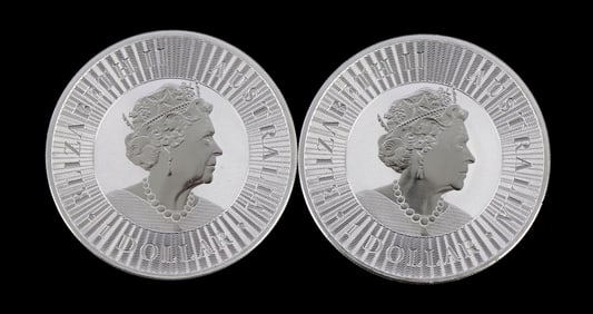 2 ONE TROY OUNCE .999 SILVER AUSTRALIAN DOLLARS