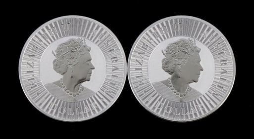2 ONE TROY OUNCE .999 SILVER AUSTRALIAN DOLLARS