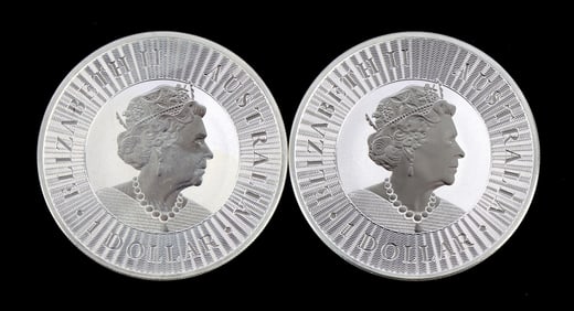 2 ONE TROY OUNCE .999 SILVER AUSTRALIAN DOLLARS