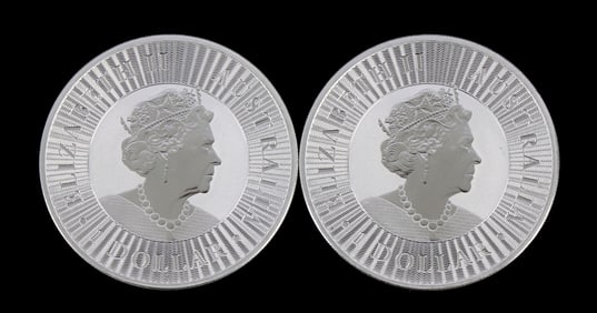 2 ONE TROY OUNCE .999 SILVER AUSTRALIAN DOLLARS