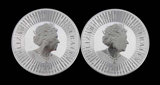2 ONE TROY OUNCE .999 SILVER AUSTRALIAN DOLLARS