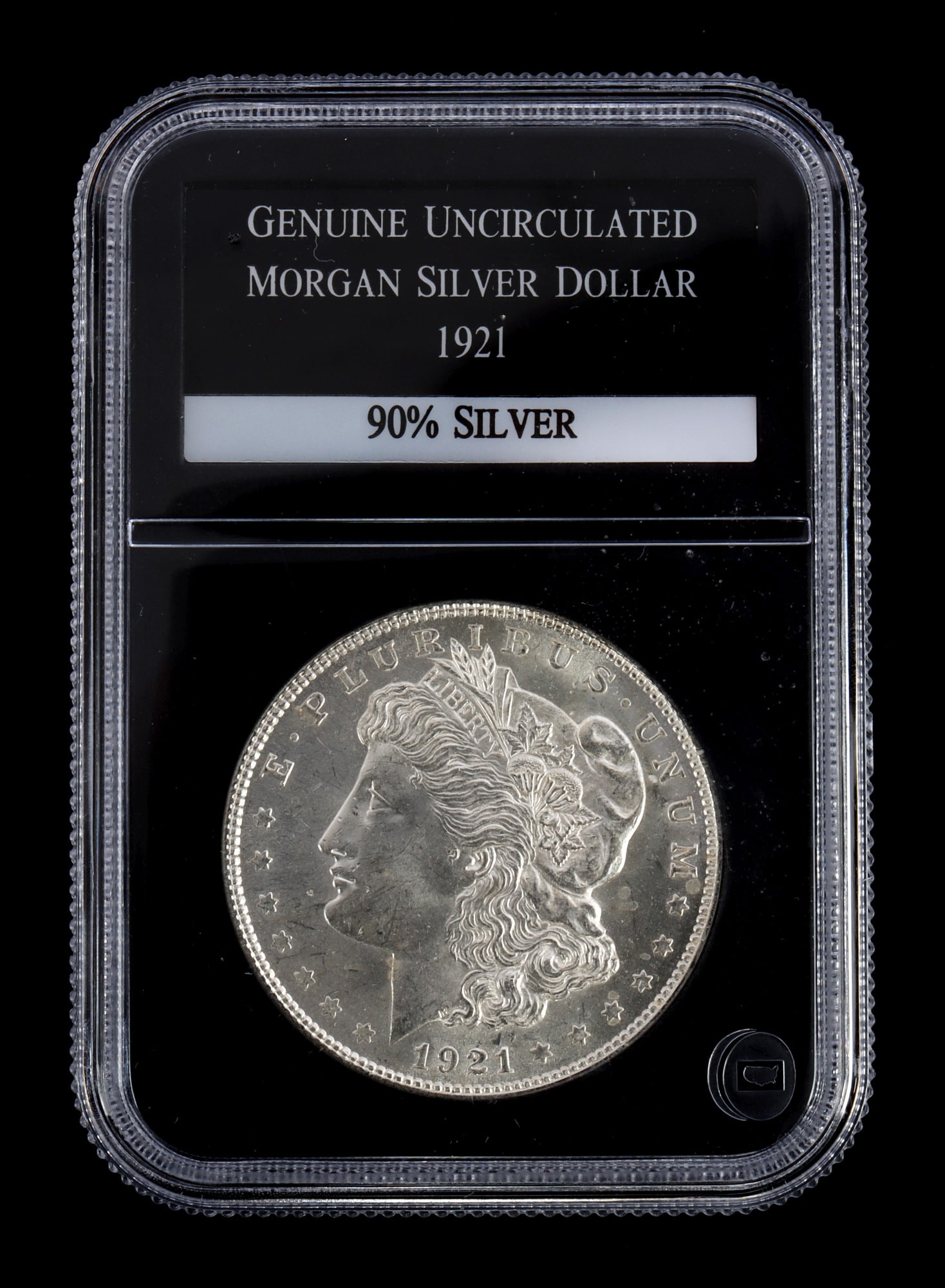ENCAPSULATED MINT STATE MORGAN SILVER DOLLAR (1 of 4)