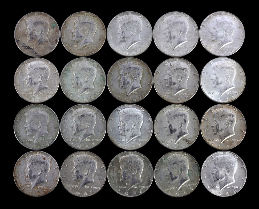 $10 FACE US SILVER 40% KENNEDY HALF DOLLARS (1 of 2)