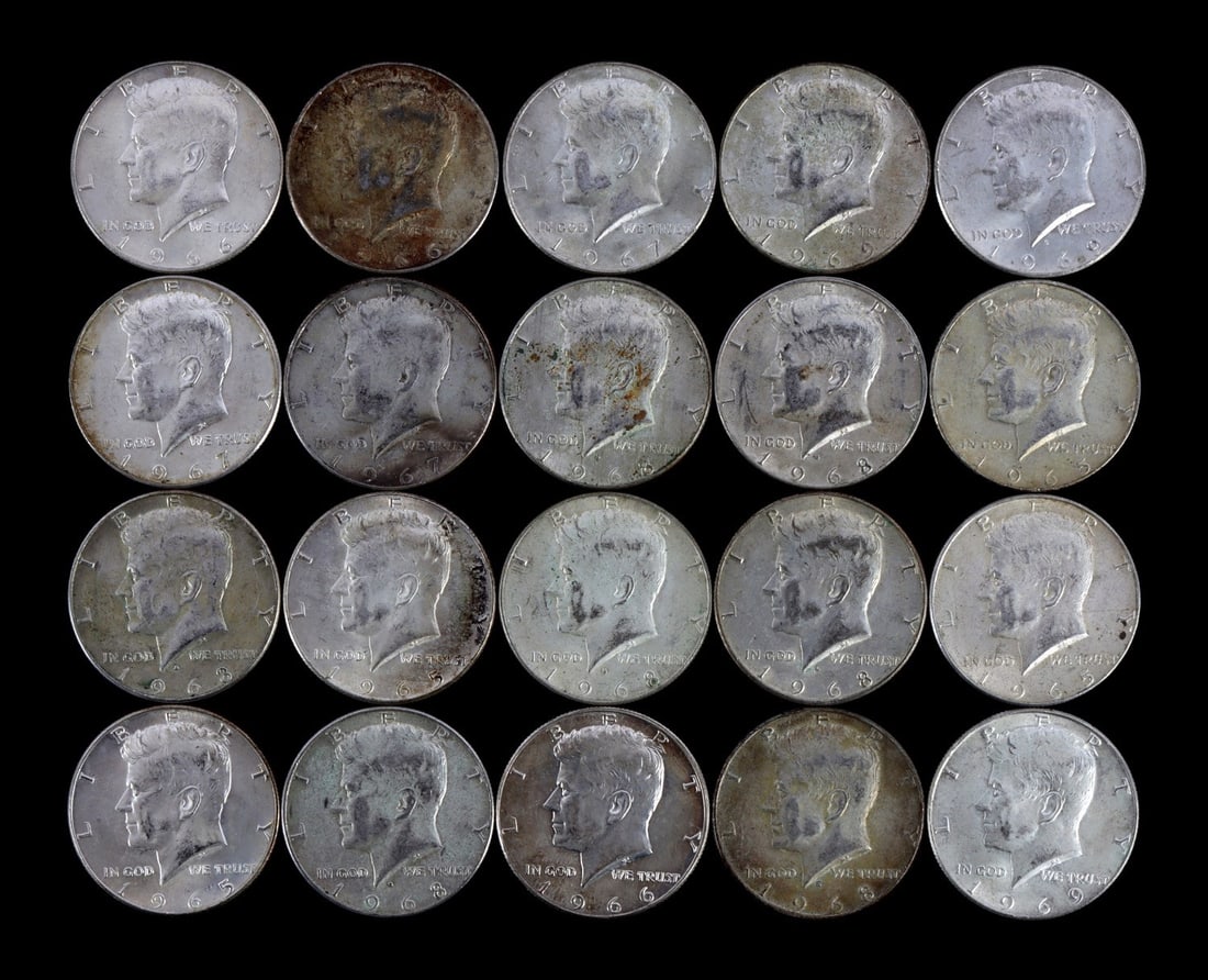 $10 FACE US SILVER 40% KENNEDY HALF DOLLARS (1 of 2)