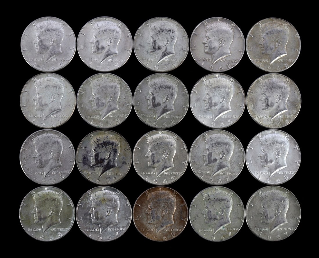 $10 FACE US SILVER 40% KENNEDY HALF DOLLARS (1 of 2)