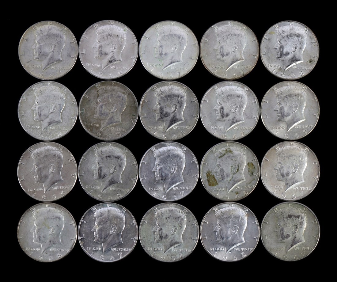 $10 FACE US SILVER 40% KENNEDY HALF DOLLARS (1 of 2)