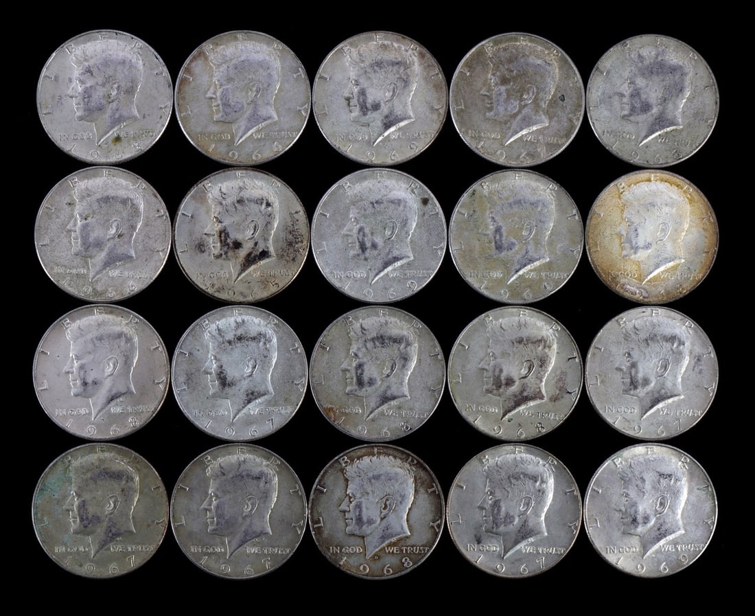 $10 FACE US SILVER 40% KENNEDY HALF DOLLARS (1 of 2)