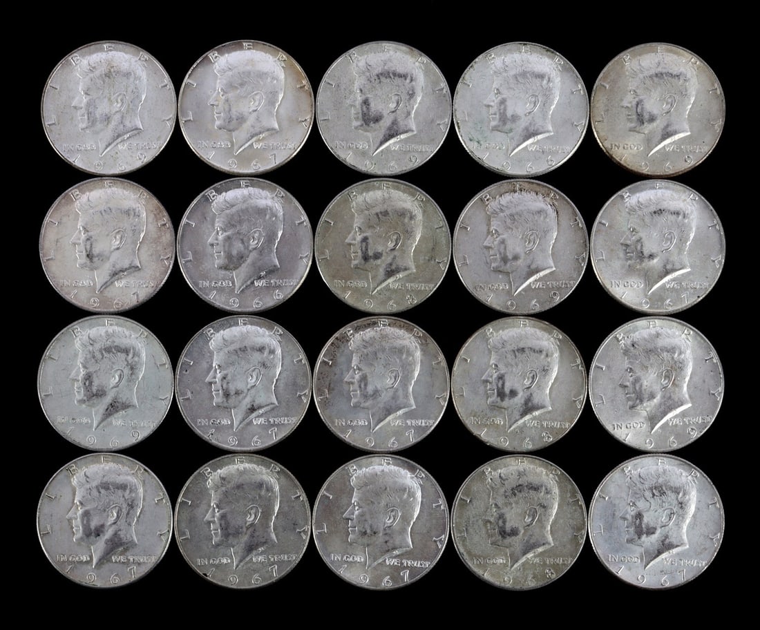 $10 FACE US SILVER 40% KENNEDY HALF DOLLARS (1 of 2)
