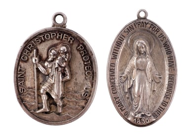 .925 STERLING SILVER CATHOLIC RELIGIOUS PENDANTS
