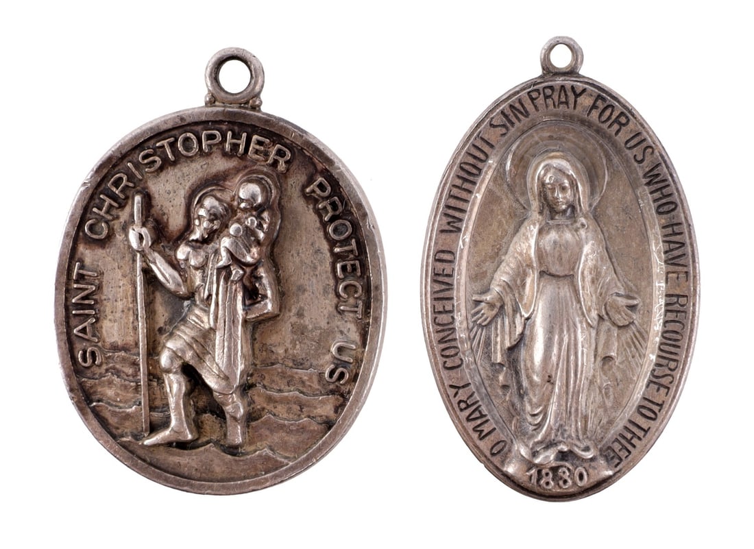 .925 STERLING SILVER CATHOLIC RELIGIOUS PENDANTS (1 of 5)