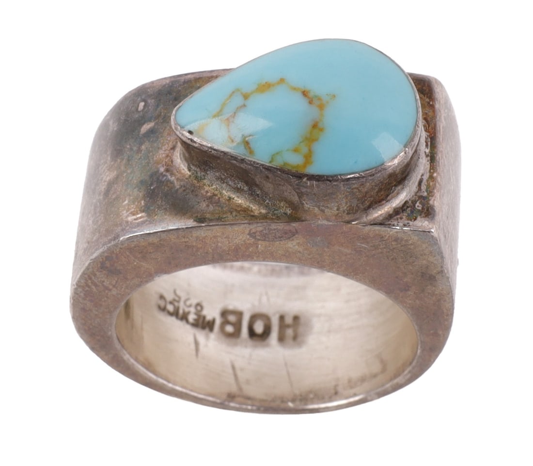.925 STERLING SILVER RING WITH TURQUOISE (1 of 6)