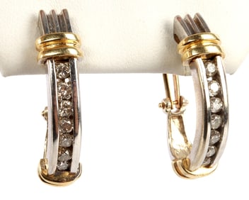 14KT GOLD DIAMOND EARRINGS