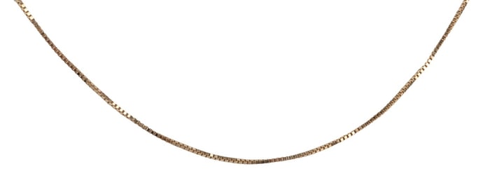 14KT YELLOW GOLD BOX CHAIN 18 INCHES