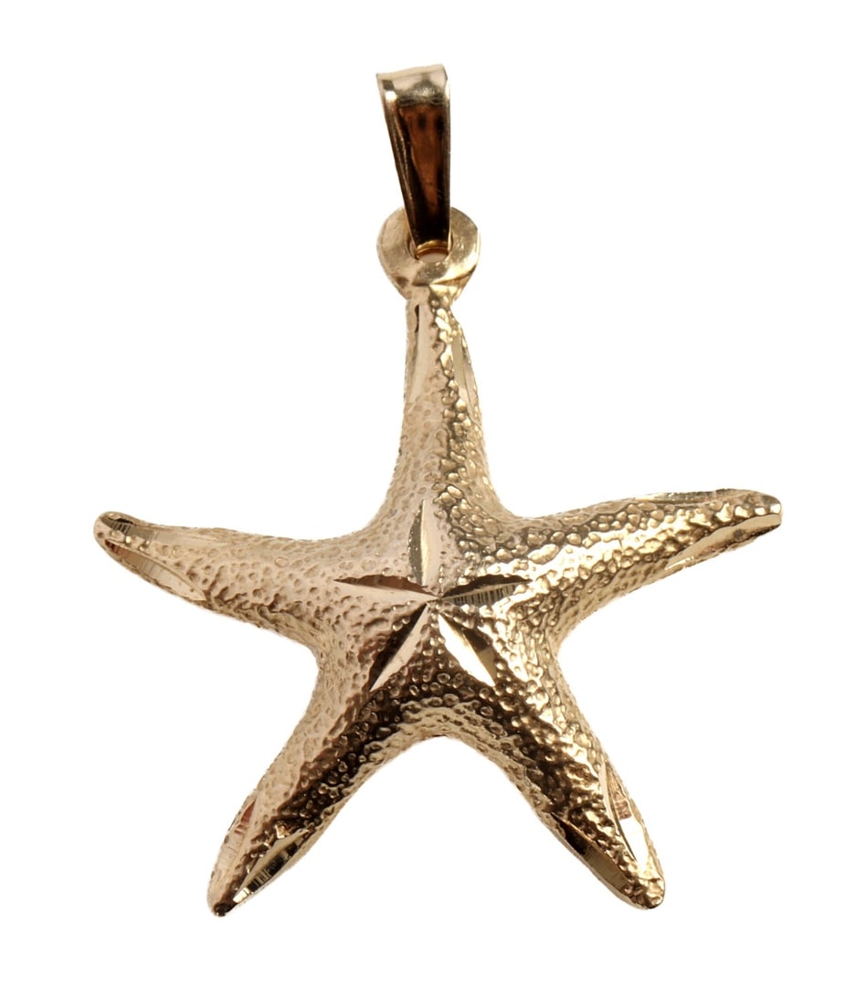585 14KT GOLD STARFISH PENDANT (1 of 5)
