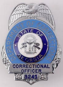 GEORGIA DEPARTMENT OF CORRECTIONS BADGE OBSOLETE
