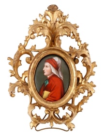 ITALIAN PORTRAIT MINIATURE OF DANTE ALIGHIERI