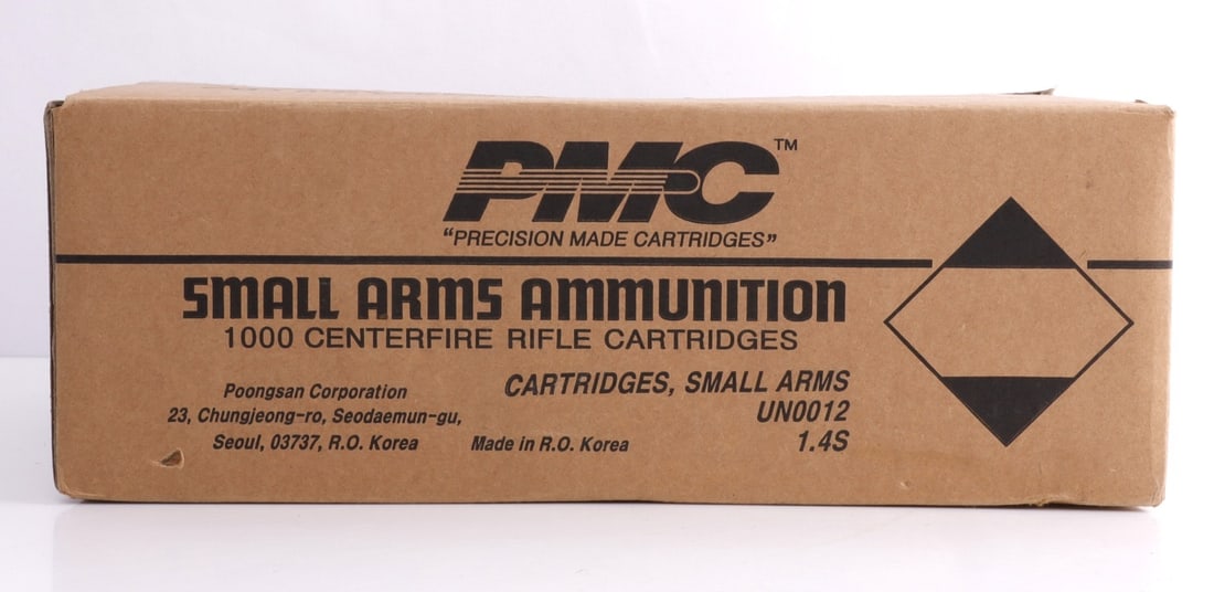1000 ROUNDS 5.56X45 55GR FMJ-BT PMC X-TAC AMMO: Lot of 1000 rounds factory new 5.56x45mm 55gr FMJ-BT. PMC X-TAC M193. No international shipping.